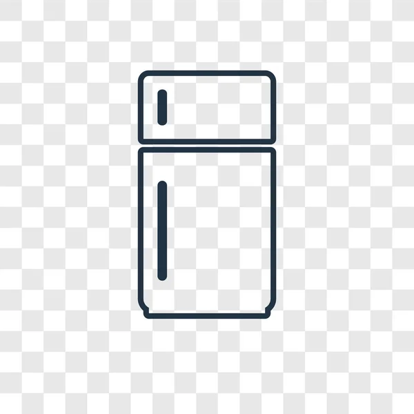 トレンディなデザイン スタイルの冷蔵庫アイコン 冷蔵庫のアイコンが透明な背景に分離されました 冷蔵庫の Web サイト アプリ ベクトル アイコン シンプルでモダンなフラット記号 — ストックベクタ