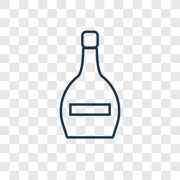 Vinflaska Ikonen Trendig Designstil Vinflaska Ikonen Isolerad Transparent Bakgrund Vin — Stock vektor