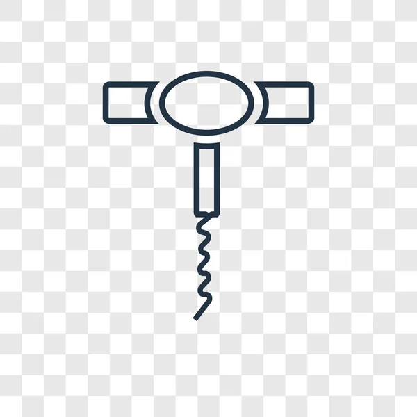 Corkscrew Icon Trendy Design Style Corkscrew Icon Isolated Transparent Background — Stock Vector