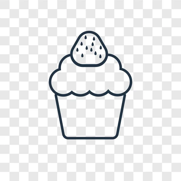 Cupcake Pictogram Trendy Stijl Cupcake Pictogram Geïsoleerd Transparante Achtergrond Cupcake — Stockvector