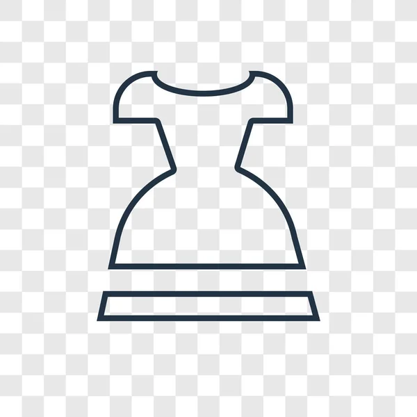 Икона Платья Модном Стиле Дизайна Иконка Платье Изолированы Прозрачном Фоне — стоковый вектор