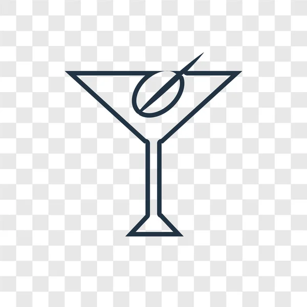 Cocktail Pictogram Trendy Stijl Cocktail Pictogram Geïsoleerd Transparante Achtergrond Cocktail — Stockvector