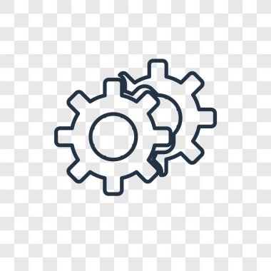 modaya uygun bir tasarım tarzı yapılandırma simgesi. saydam arka plan üzerinde izole yapılandırma simgesi. yapılandırma vektör simgesi basit ve modern düz simgesi web sitesi, mobil, logo, app, UI. yapılandırma simge vektör çizim, Eps10.