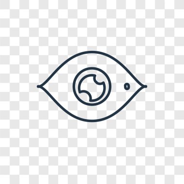 göz simgesini modaya uygun bir tasarım tarzı. göz simgesini şeffaf arka plan üzerinde izole. göz vektör simgesi basit ve modern düz simgesi web sitesi, mobil, logo, app, UI. göz simgesi vektör çizim, Eps10.