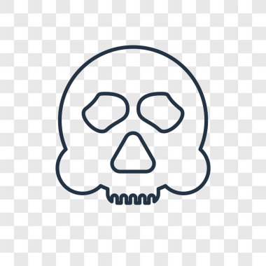 modaya uygun bir tasarım tarzı kafatası simgesi. kafatası simgesi üzerinde şeffaf arka plan izole. kafatası vektör simgesi basit ve modern düz simgesi web sitesi, mobil, logo, app, UI. kafatası simge vektör çizim, Eps10.