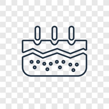 modaya uygun bir tasarım tarzı epidermis simgesi. saydam arka plan üzerinde izole epidermis simgesi. epidermis vektör simgesi basit ve modern düz simgesi web sitesi, mobil, logo, app, UI. epidermis simge vektör çizim, Eps10.