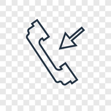 gelen arama simgesi modaya uygun bir tasarım tarzı. gelen arama simgesi üzerinde şeffaf arka plan izole. gelen çağrı vektör simgesi basit ve modern düz simgesi web sitesi, mobil, logo, app, UI. gelen arama simge vektör çizim, Eps10.