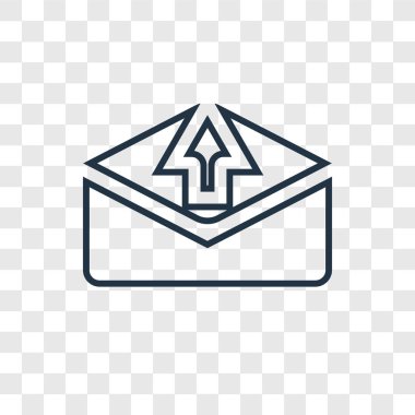 modaya uygun bir tasarım stili simgesini giden kutusu. saydam arka plan üzerinde izole simgesi giden kutusu. vektör simgesi basit giden kutusu ve modern düz UI uygulaması, web sitesi, mobil, logo, sembol. simge vektör çizim, Eps10 giden kutusu.