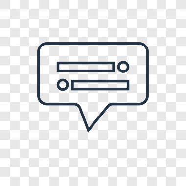 sohbet simgesi modaya uygun bir tasarım tarzı. sohbet simgesi üzerinde şeffaf arka plan izole. sohbet vektör simgesi basit ve modern düz simgesi web sitesi, mobil, logo, app, UI. sohbet simgesi vektör çizim, Eps10.