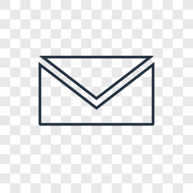 posta simgesini modaya uygun bir tasarım tarzı. posta simgesini şeffaf arka plan üzerinde izole. posta vektör simgesi basit ve modern düz simgesi web sitesi, mobil, logo, app, UI. posta simgesini vektör çizim, Eps10.