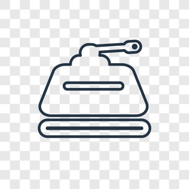 modaya uygun bir tasarım tarzı tank simgesi. tank simgesi üzerinde şeffaf arka plan izole. tank vektör simgesi basit ve modern düz simgesi web sitesi, mobil, logo, app, UI. Tank simge vektör çizim, Eps10.