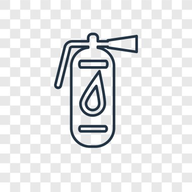 Yangın söndürücü simgesi modaya uygun bir tasarım tarzı. Yangın söndürücü simgesi üzerinde şeffaf arka plan izole. Yangın söndürücü vektör simgesi basit ve modern düz simgesi web sitesi, mobil, logo, app, Kullanıcı arabirimi.