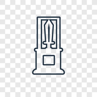 modaya uygun bir tasarım tarzı kılıç simgesi. saydam arka plan üzerinde izole kılıç simgesi. kılıç vektör simgesi basit ve modern düz simgesi web sitesi, mobil, logo, app, UI. kılıç simge vektör çizim, Eps10.