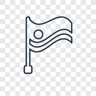 modaya uygun bir tasarım tarzı bayrak simgesi. Bayrak simgesini şeffaf arka plan üzerinde izole. bayrak simgesi basit vektör ve modern düz UI uygulaması, web sitesi, mobil, logo, sembol. simge vektör çizim, Eps10 bayrak.