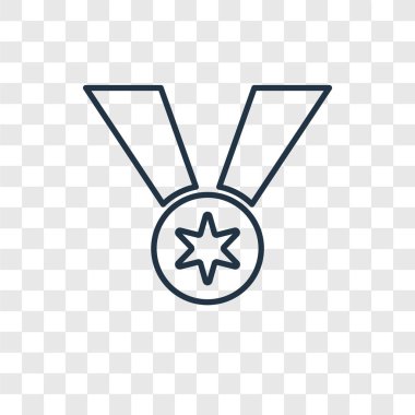 modaya uygun bir tasarım tarzı madalya simgesi. saydam arka plan üzerinde izole madalya simgesi. madalya vektör simgesi basit ve modern düz simgesi web sitesi, mobil, logo, app, UI. madalya simge vektör çizim, Eps10.