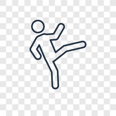 modaya uygun bir tasarım tarzı karate simgesi. karate simgesi üzerinde şeffaf arka plan izole. Karate vektör simgesi basit ve modern düz simgesi web sitesi, mobil, logo, app, UI. Karate simge vektör çizim, Eps10.