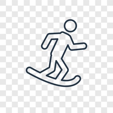 modaya uygun bir tasarım tarzı snowboard simgesi. saydam arka plan üzerinde izole snowboard simgesi. snowboard vektör simgesi basit ve modern düz simgesi web sitesi, mobil, logo, app, UI. snowboard simge vektör çizim, Eps10.