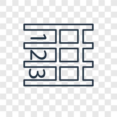 Şerit simge modaya uygun bir tasarım tarzı. saydam arka plan üzerinde izole şerit simgesi. Şerit simgesi basit vektör ve modern düz UI uygulaması, web sitesi, mobil, logo, sembol. Şerit simge vektör çizim, Eps10.