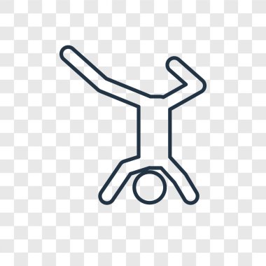 modaya uygun bir tasarım tarzı jimnastikçi simgesi. jimnastikçi simgesi üzerinde şeffaf arka plan izole. jimnastikçi vektör simgesi basit ve modern düz simgesi web sitesi, mobil, logo, app, UI. jimnastikçi simge vektör çizim, Eps10.