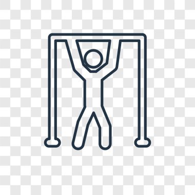 modaya uygun bir tasarım tarzı jimnastikçi simgesi. jimnastikçi simgesi üzerinde şeffaf arka plan izole. jimnastikçi vektör simgesi basit ve modern düz simgesi web sitesi, mobil, logo, app, UI. jimnastikçi simge vektör çizim, Eps10.