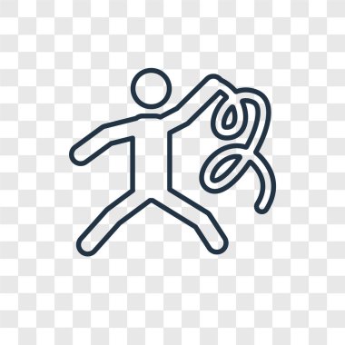 modaya uygun bir tasarım tarzı jimnastik simgesi. saydam arka plan üzerinde izole jimnastik simgesi. jimnastik vektör simgesi basit ve modern düz simgesi web sitesi, mobil, logo, app, UI. jimnastik simge vektör çizim, Eps10.