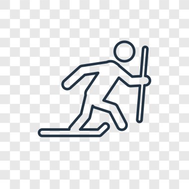 modaya uygun bir tasarım tarzı Kayak simgesi. Kayak simgesi üzerinde şeffaf arka plan izole. Kayak vektör simgesi basit ve modern düz simgesi web sitesi, mobil, logo, app, UI. Kayak simge vektör çizim, Eps10.