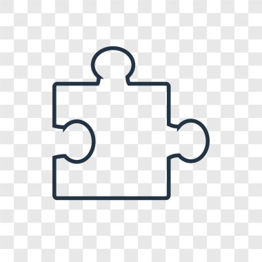 modaya uygun bir tasarım tarzı bulmaca simgesi. saydam arka plan üzerinde izole simgesi bulmaca. vektör simgesi basit ve modern düz simgesi web sitesi, mobil, logo, app, bulmaca UI. bulmaca simge vektör çizim, Eps10.