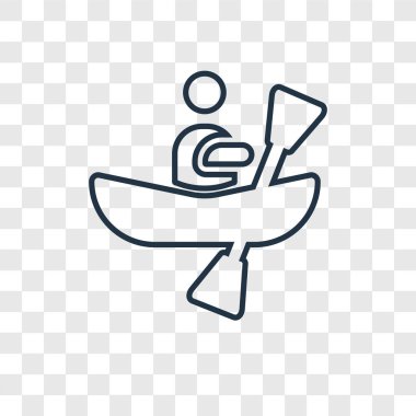 modaya uygun bir tasarım tarzı Kano simgesi. Kano simgesi üzerinde şeffaf arka plan izole. Kano vektör simgesi basit ve modern düz simgesi web sitesi, mobil, logo, app, UI. Kano simge vektör çizim, Eps10.