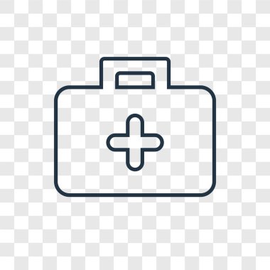 modaya uygun bir tasarım tarzı çanta simgesi. Tıbbi yardım çantası simgesini şeffaf arka plan üzerinde izole. çanta vektör simgesi basit ve modern düz simgesi web sitesi, mobil, logo, app, UI. çanta simge vektör çizim, Eps10.
