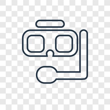 modaya uygun bir tasarım tarzı şnorkel simgesi. şnorkel simgesi üzerinde şeffaf arka plan izole. şnorkel vektör simgesi basit ve modern düz simgesi web sitesi, mobil, logo, app, UI. şnorkel simge vektör çizim, Eps10.
