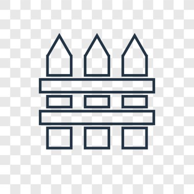 modaya uygun bir tasarım tarzı çit simgesi. saydam arka plan üzerinde izole çit simgesi. çit vektör simgesi basit ve modern düz simgesi web sitesi, mobil, logo, app, UI. çit simge vektör çizim, Eps10.