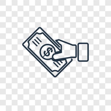 modaya uygun bir tasarım tarzı dolar simgesi. saydam arka plan üzerinde izole dolar simgesi. Doları vektör simgesi basit ve modern düz simgesi web sitesi, mobil, logo, app, UI. Doları simge vektör çizim, Eps10.