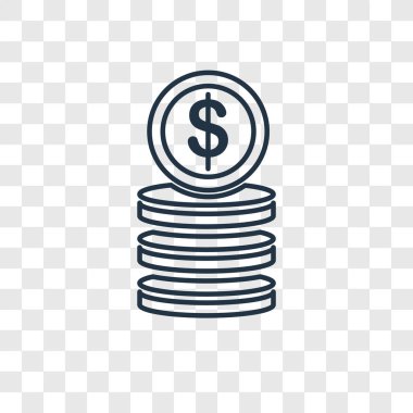 sikke simge modaya uygun bir tasarım tarzı. saydam arka plan üzerinde izole sikke simge. sikke vektör simgesi basit ve modern düz simgesi web sitesi, mobil, logo, app, UI. sikke simge vektör çizim, Eps10.