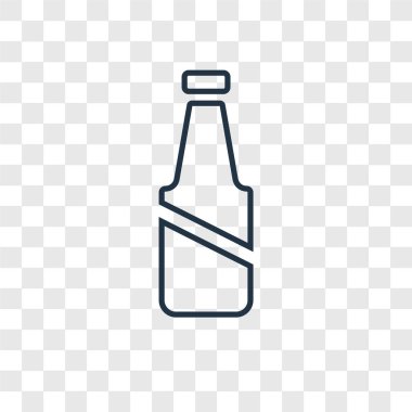 modaya uygun bir tasarım tarzı şişe simgesi. saydam arka plan üzerinde izole şişe simgesi. şişe vektör simgesi basit ve modern düz simgesi web sitesi, mobil, logo, app, UI. şişe simge vektör çizim, Eps10.