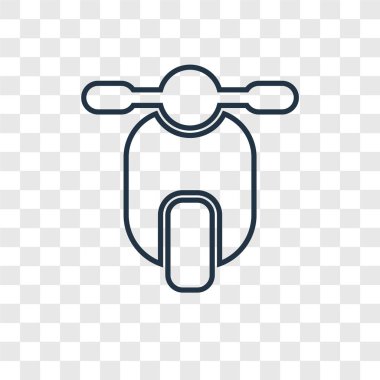 modaya uygun bir tasarım tarzı scooter simgesi. scooter simgesi üzerinde şeffaf arka plan izole. Scooter vektör simgesi basit ve modern düz simgesi web sitesi, mobil, logo, app, UI. Scooter simge vektör çizim, Eps10.