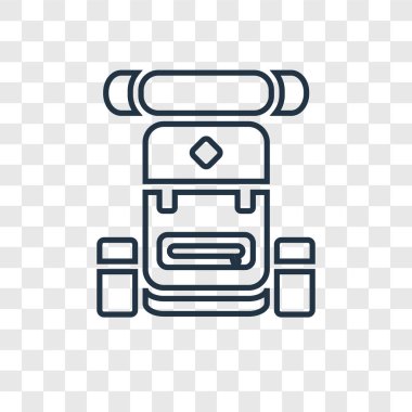 modaya uygun bir tasarım tarzı sırt çantaları simgesi. şeffaf arka plan üzerinde izole kutsal kişilerin resmi sırt çantaları. sırt çantaları simgesi basit vektör ve modern düz UI uygulaması, web sitesi, mobil, logo, sembol. simge vektör çizim, Eps10 sırt çantaları.