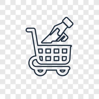 modaya uygun bir tasarım tarzı alışveriş sepeti simgesini. Alışveriş Sepeti simgesini şeffaf arka plan üzerinde izole. alışveriş sepeti vektör simgesi basit ve modern düz simgesi web sitesi, mobil, logo, app, UI. alışveriş sepeti simge vektör çizim, Eps10.