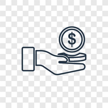 para simgesi modaya uygun bir tasarım tarzı. para simgesi üzerinde şeffaf arka plan izole. para vektör simgesi basit ve modern düz simgesi web sitesi, mobil, logo, app, UI. para simge vektör çizim, Eps10.