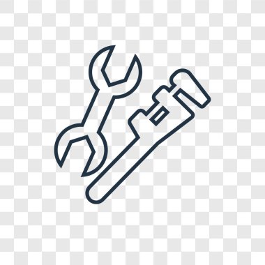 modaya uygun bir tasarım tarzı tesisatçı simgesi. Tesisatçı simgesi üzerinde şeffaf arka plan izole. Tesisatçı vektör simgesi basit ve modern düz simgesi web sitesi, mobil, logo, app, UI. Tesisatçı simge vektör çizim, Eps10.