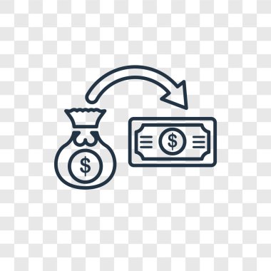 para simgesi modaya uygun bir tasarım tarzı. para simgesi üzerinde şeffaf arka plan izole. para vektör simgesi basit ve modern düz simgesi web sitesi, mobil, logo, app, UI. para simge vektör çizim, Eps10.