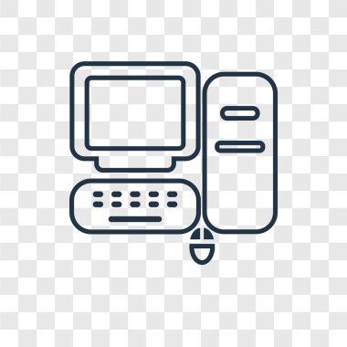 modaya uygun bir tasarım tarzı bilgisayar kutsal kişilerin resmi. bilgisayar kutsal kişilerin resmi saydam arka plan izole. Bilgisayar vektör simgesi basit ve modern düz simgesi web sitesi, mobil, logo, app, UI. bilgisayar simge vektör çizim, Eps10.