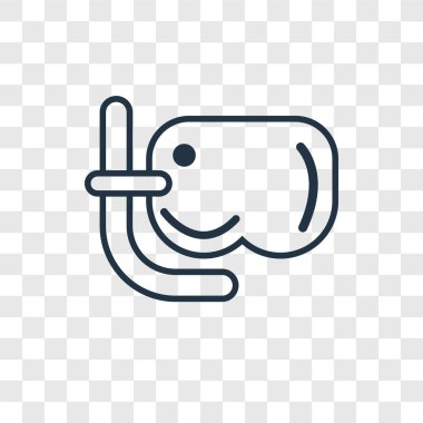 modaya uygun bir tasarım tarzı dalış maske simgesi. Dalış maske simgesi üzerinde şeffaf arka plan izole. Dalış maske vektör simgesi basit ve modern düz simgesi web sitesi, mobil, logo, app, UI. Dalış maske simge vektör çizim, Eps10.