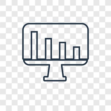 monitör simgesini modaya uygun bir tasarım tarzı. saydam arka plan üzerinde izole monitör simgesini. monitör vektör simgesi basit ve modern düz simgesi web sitesi, mobil, logo, app, UI. simge vektör çizim, Eps10 izlemek.