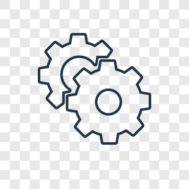 ayarları simgesi modaya uygun bir tasarım tarzı. ayarları simgesi üzerinde şeffaf arka plan izole. ayarları simgesi basit vektör ve modern düz UI uygulaması, web sitesi, mobil, logo, sembol. ayarları simgesi vektör çizim, Eps10.