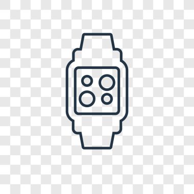 modaya uygun bir tasarım tarzı SmartWatch simgesi. saydam arka plan üzerinde izole smartwatch simgesi. SmartWatch vektör simgesi basit ve modern düz simgesi web sitesi, mobil, logo, app, UI. SmartWatch simge vektör çizim, Eps10.