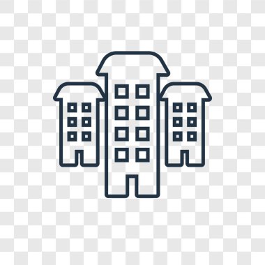 modaya uygun bir tasarım tarzı bina simgesini. saydam arka plan üzerinde izole simgesi bina. vektör simgesi basit ve modern düz simgesi web sitesi, mobil, logo, app, bina UI. simge vektör çizim, Eps10 bina.