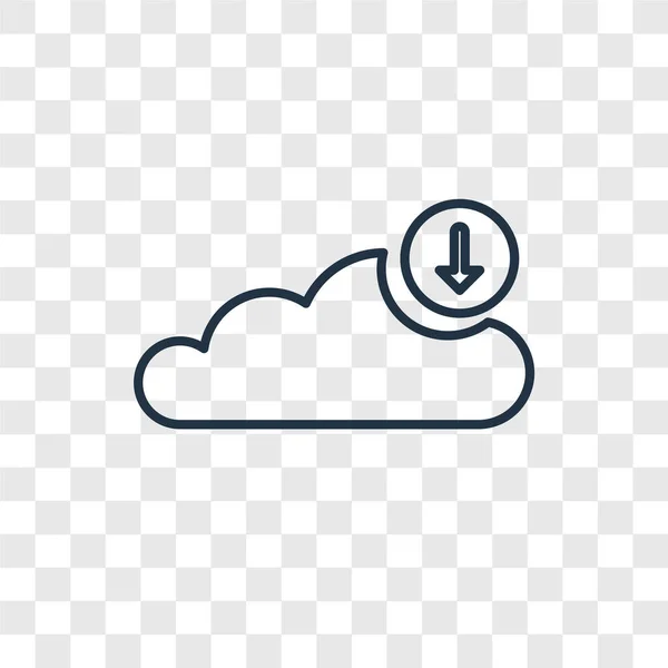 Завантажити Піктограми Хмари Модному Стилі Дизайну Звантаження Піктограми Хмари Ізольовано — стоковий вектор