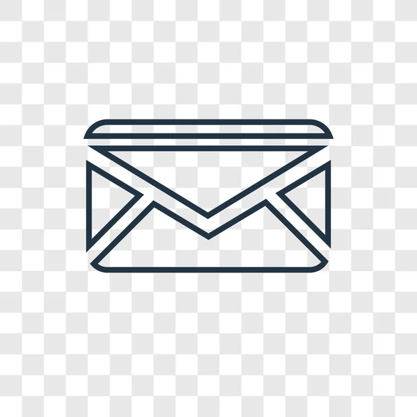 Ícone Mail Estilo Design Moderno Ícone Correio Isolado Fundo Transparente — Vetor de Stock
