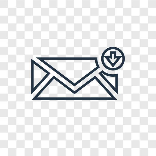Иконка Почтового Ящика Стиле Модного Дизайна Значок Входящие Изолирован Прозрачном — стоковый вектор