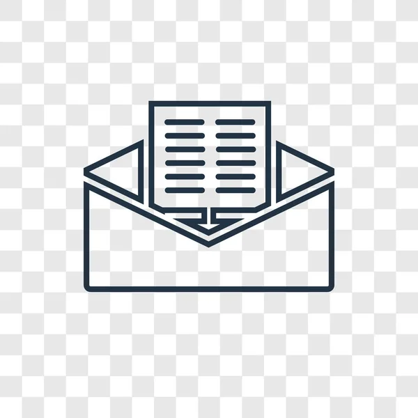 Mail Symbolen Trendig Designstil Postikonen Isolerad Transparent Bakgrund Post Vektor — Stock vektor